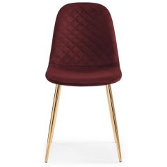 Стул на металлокаркасе Dabl wine red / gold в Нягани - nyagan.mebel24.online | фото 3