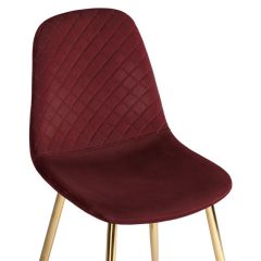 Стул на металлокаркасе Dabl wine red / gold в Нягани - nyagan.mebel24.online | фото 9