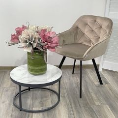 Стул GALE 360 град. поворот. BLUVEL-40 BEIGE, велюр/ черный каркас, М-City в Нягани - nyagan.mebel24.online | фото 3