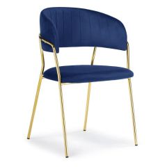 Стул на металлокаркасе Kamelia dark blue / gold в Нягани - nyagan.mebel24.online | фото