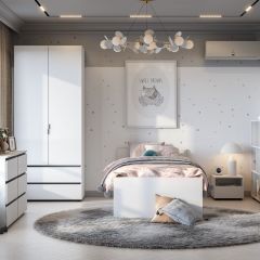 Токио Шкаф двухстворчатый с двумя ящиками в Нягани - nyagan.mebel24.online | фото 3