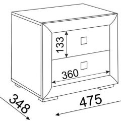 Тумба прикроватная Глэдис М30 (ЯШС/Белый) в Нягани - nyagan.mebel24.online | фото 2