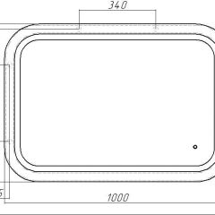 Зеркало Elis 100 white с подсветкой Sansa (SEe1045Z) в Нягани - nyagan.mebel24.online | фото 7