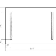 Зеркало Good Light 2-100 с подсветкой Домино (GL7016Z) в Нягани - nyagan.mebel24.online | фото 3