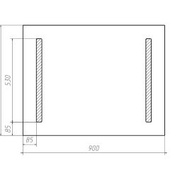 Зеркало Good Light 2-90 с подсветкой Домино (GL7015Z) в Нягани - nyagan.mebel24.online | фото 6