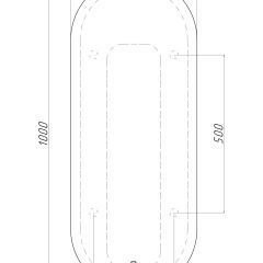 Зеркало Кито 1000х400 с подсветкой Домино (GL7047Z) в Нягани - nyagan.mebel24.online | фото 2