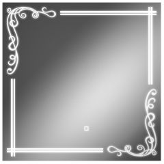 Зеркало Луандра 700х700 с подсветкой Домино (GL7035Z) в Нягани - nyagan.mebel24.online | фото