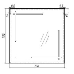 Зеркало Ray 70 black с подсветкой Sansa (SR1038Z) в Нягани - nyagan.mebel24.online | фото 6