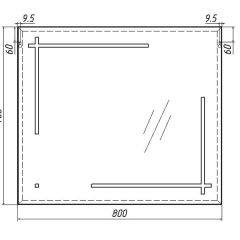 Зеркало Ray 80 black с подсветкой Sansa (SR1037Z) в Нягани - nyagan.mebel24.online | фото 7