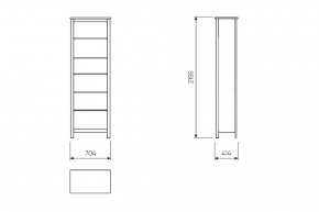 2.08.07.110.6 САГА стеллаж 70 темно-бирюзовый RU в Нягани - nyagan.mebel24.online | фото