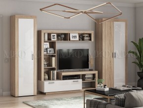 Ангара Пенал (Белый глянец/Сонома) в Нягани - nyagan.mebel24.online | фото 3