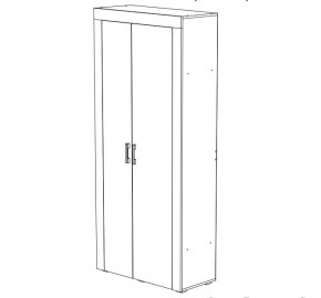 Ангара Шкаф 2-х створчатый (Графит/дуб юкон) в Нягани - nyagan.mebel24.online | фото