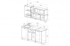 АНТИКА Кухонный гарнитур Стандарт (1600 мм) в Нягани - nyagan.mebel24.online | фото 2