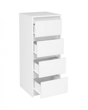 АЙДЕН КМ06-400 Комод 4 ящика (белый) в Нягани - nyagan.mebel24.online | фото 2
