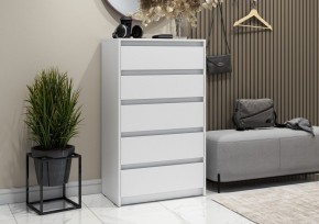 АЙДЕН КМ06-700 Комод 5 ящиков (белый) в Нягани - nyagan.mebel24.online | фото