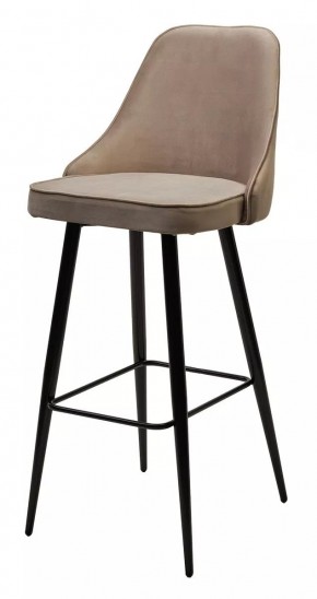 Барный стул NEPAL-BAR БЕЖЕВЫЙ #5, велюр/ черный каркас (H=78cm) М-City в Нягани - nyagan.mebel24.online | фото 1