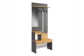 БАСКО Прихожая К1 (графит) в Нягани - nyagan.mebel24.online | фото 2
