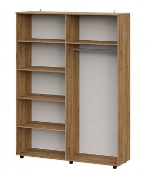 БАЙКАЛ Шкаф четырехстворчатый (Графит/Дуб золотой) в Нягани - nyagan.mebel24.online | фото 2