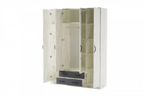 БЕАТРИС Шкаф Квадро (дуб крафт белый/антрацит) в Нягани - nyagan.mebel24.online | фото 2