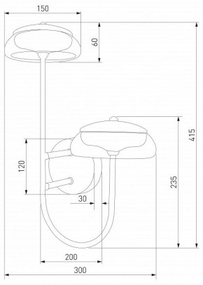 Бра Eurosvet Fungo 50388/2 LED черный в Нягани - nyagan.mebel24.online | фото 5