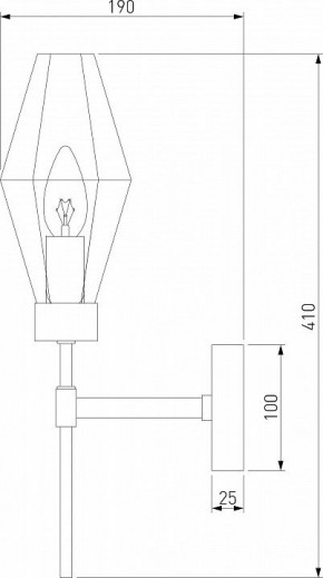 Бра Eurosvet Prism 60143/1 хром в Нягани - nyagan.mebel24.online | фото 2