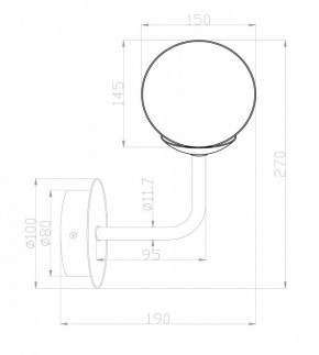 Бра Maytoni Erich MOD221-WL-01-N в Нягани - nyagan.mebel24.online | фото 3