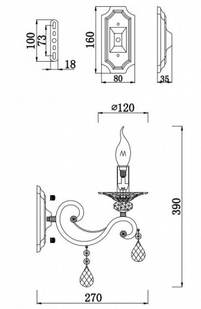 Бра Maytoni Grace RC247-WL-01-R в Нягани - nyagan.mebel24.online | фото 2