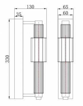 Бра Maytoni Verticale MOD308WL-L9CG3K в Нягани - nyagan.mebel24.online | фото 3