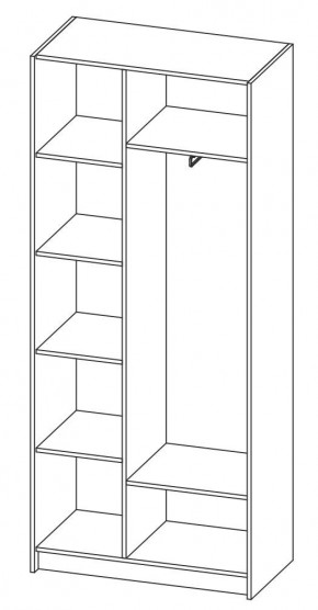 ДАРЬЯ Шкаф (Крафт серый/Крафт белый) гостиная в Нягани - nyagan.mebel24.online | фото 6