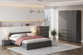 ДЕНВЕР Тумба прикроватная (Графит серый) в Нягани - nyagan.mebel24.online | фото 4