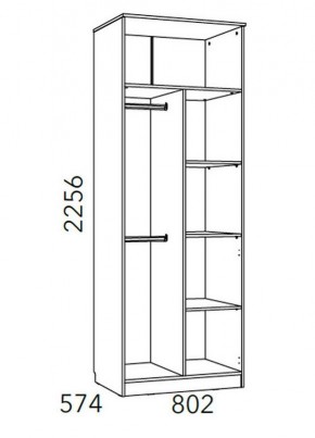 Детская Фанк Шкаф для одежды НМ 014.07 М в Нягани - nyagan.mebel24.online | фото 3