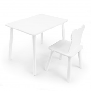 Детский комплект стол и стул «Мишка» Rolti Baby (белый/белый, массив березы/мдф) в Нягани - nyagan.mebel24.online | фото 1