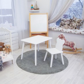 Детский комплект стол и стул «Мишка» Rolti Baby (белый/белый, массив березы/мдф) в Нягани - nyagan.mebel24.online | фото 2