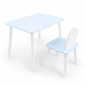 Детский комплект стол и стул «Облачко» Rolti Baby  (голубая столешница/голубое сиденье/белые ножки) в Нягани - nyagan.mebel24.online | фото