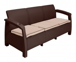 Диван Yalta Premium Sofa 3 Set (Ялта) шоколадный (+подушки под спину) в Нягани - nyagan.mebel24.online | фото 2
