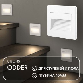DK3050-WH Светильник встраиваемый в стену, IP 20, LED 3000, 1 Вт, белый, пластик в Нягани - nyagan.mebel24.online | фото 5