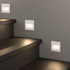 DK3050-WH Светильник встраиваемый в стену, IP 20, LED 3000, 1 Вт, белый, пластик в Нягани - nyagan.mebel24.online | фото 6