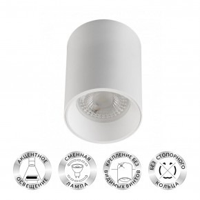 DK3110-WH Светильник накладной IP 20, 10 Вт, GU5.3, LED, белый, пластик в Нягани - nyagan.mebel24.online | фото 1