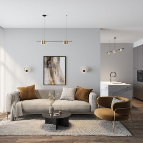 DK5060-BK+SG Бра ORBIT, IP20, 3000К, LED, 10 Вт, черный + сатинированное золото, алюминий в Нягани - nyagan.mebel24.online | фото 5