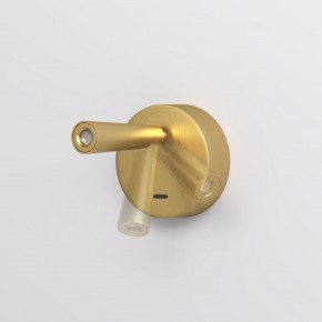 DK5072-SB Бра SHINE WALL со светодиодом, D104*H68, IP20, 3000К, 3W, RA?90, сатинированная латунь, алюминий в Нягани - nyagan.mebel24.online | фото 3