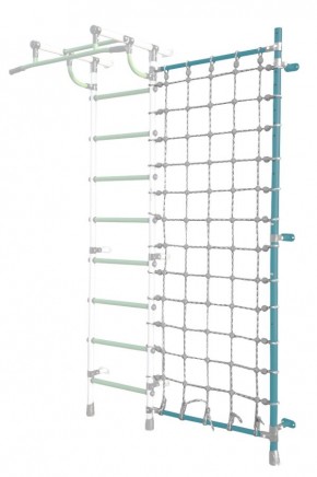 Дополнительная стойка к пристенному ДСК Pastel с сеткой для лазания, цв. бирюзовый в Нягани - nyagan.mebel24.online | фото 1