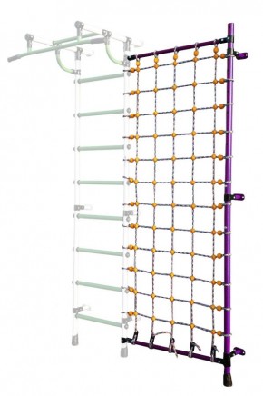 Дополнительная стойка к пристенному ДСК с сеткой для лазания, цв. фиолетовый в Нягани - nyagan.mebel24.online | фото 1
