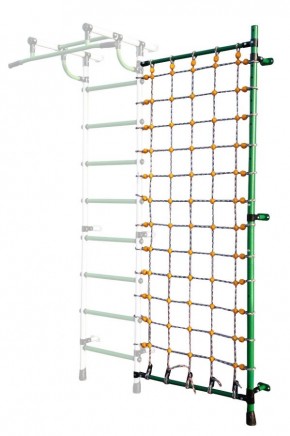 Дополнительная стойка к пристенному ДСК с сеткой для лазания, цв. зеленый в Нягани - nyagan.mebel24.online | фото 1