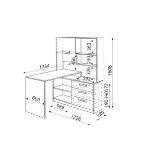 Дуглас (подростковая) М07 Стол угловой в Нягани - nyagan.mebel24.online | фото 2