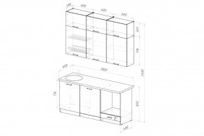 ДЮНА Кухонный гарнитур Макси 2 1800 мм в Нягани - nyagan.mebel24.online | фото 2