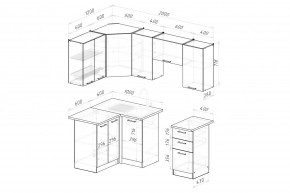 ДЮНА Кухонный гарнитур Оптима 5 (1200*2000 мм) в Нягани - nyagan.mebel24.online | фото 2