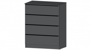 ЭЛЕГАНТ Комод 4 ящика (графит) в Нягани - nyagan.mebel24.online | фото