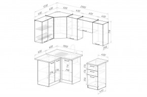 ГЛОРИЯ Кухонный гарнитур Оптима 5 (1200*2000 мм) в Нягани - nyagan.mebel24.online | фото 2