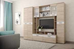 Гостиная Белла (Дуб Сонома/Белый глянец) в Нягани - nyagan.mebel24.online | фото