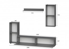 Гостиная МГС 10 (Графит) в Нягани - nyagan.mebel24.online | фото 2